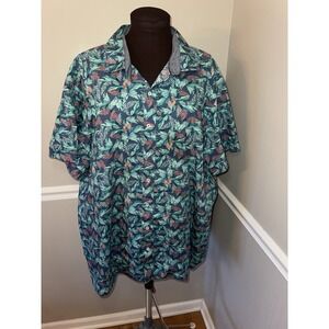 Twenty Eight Degrees Mens Hawaiian Button Front Short Sleeve Shirt 2XL‎